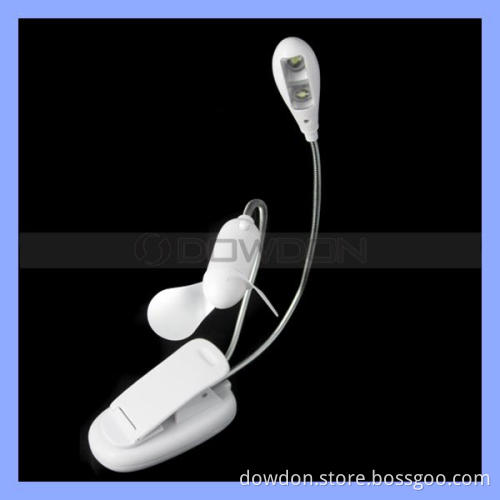 USB Fan LED Book Light 2 in 1 Kit for PC Notebook Laptop Cool Gifts